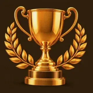 Gold trophy cup — Uptown Pokies